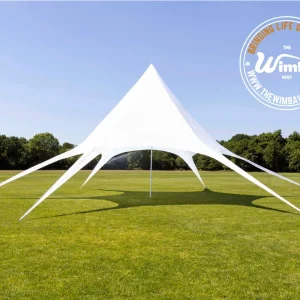 14m Star Canopy Gazebo – Hexagon Garden Pavilion Wedding Party Tent Stretch Tent Marquee – Wimba Economy